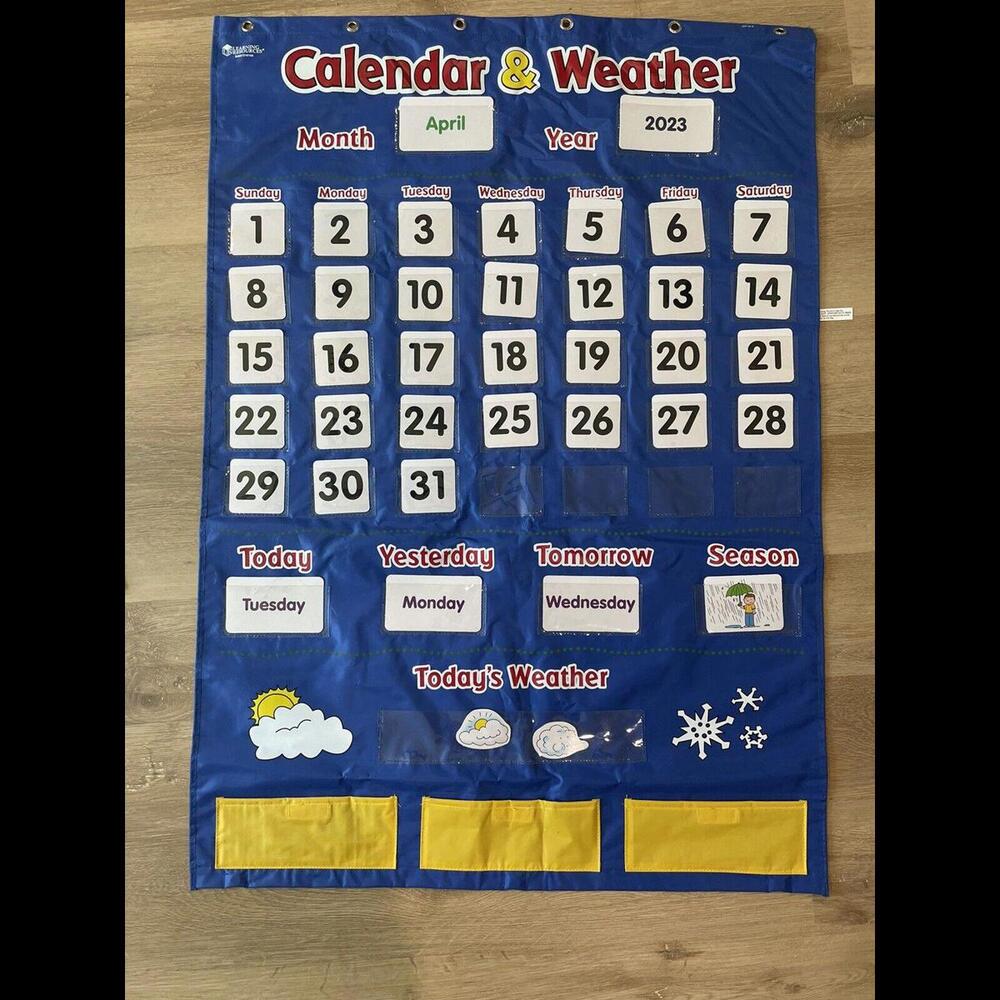 Calendar & Weather Pocket Chart - Classroom Calendar, Calendar and Weather Chart